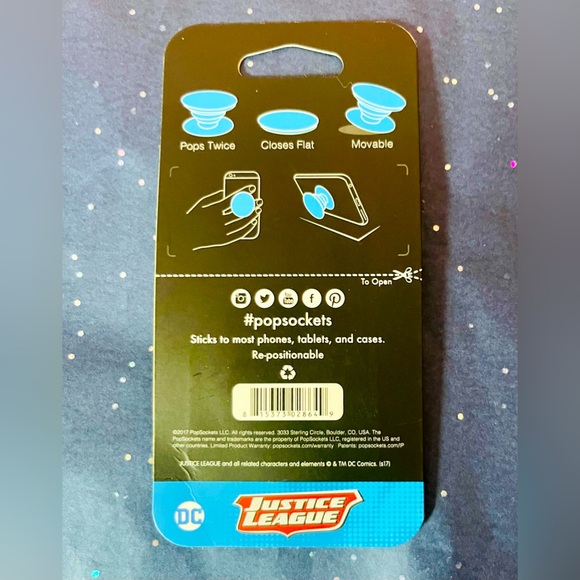 PopSockets Collapsible Grip & Stand Cell Smartphone Tablet Batman Justice League - Picture 3 of 3